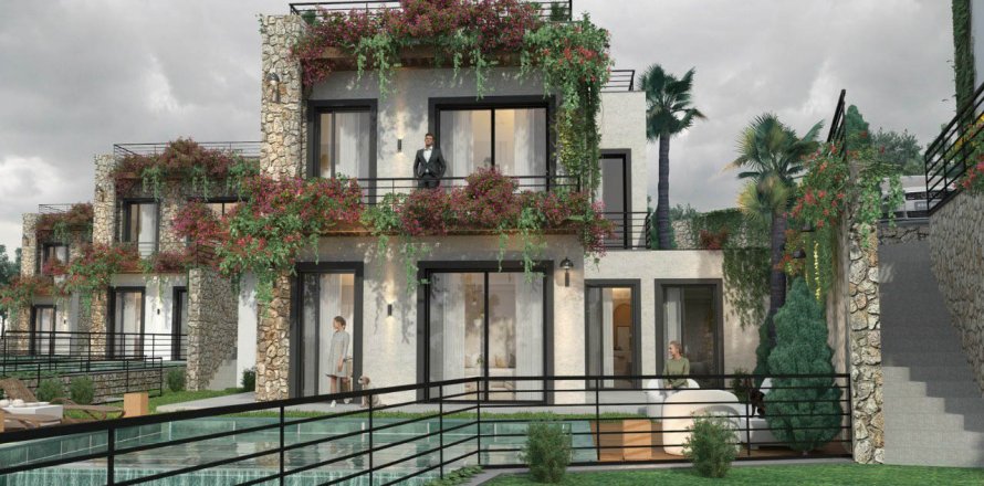 2+1 Villa  i Bodrum, Mugla, Tyrkiet Nr. 194071