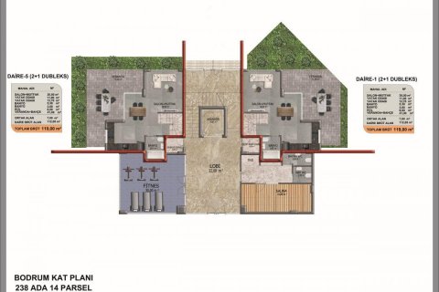 آپارتمان در  Oba ، ترکیه 38 متر مربع.  شماره 209605 - 16