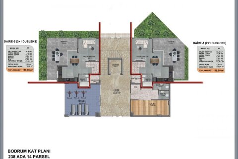 آپارتمان در  Oba ، ترکیه 38 متر مربع.  شماره 209605 - 13