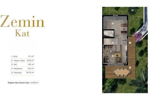 Villa for sale  in Bodrum, Mugla, Turkey, 2 bedrooms, 103m2, No. 190633 – photo 24