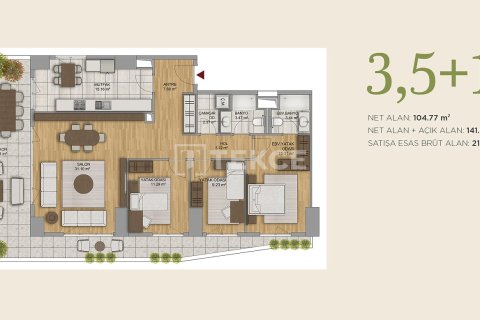 2+1 Lejlighed  i Ankara, Tyrkiet Nr. 192106 - 17