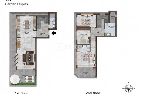 1+1 Lejlighed  i Alanya, Antalya, Tyrkiet Nr. 44016 - 30