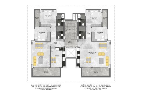 1+1 Wohnung  in Alanya, Antalya, Türkei Nr. 133014 - 19