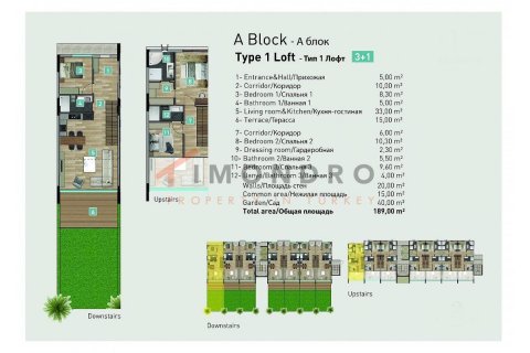 1+1 Lejlighed  i Konyaalti, Antalya, Tyrkiet Nr. 192528 - 22