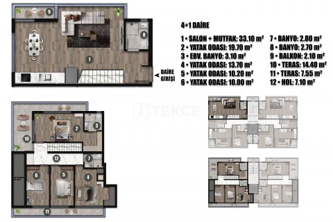 Продажа пентхауса  в Анталье, Турция 4+1, 163м2, №211382 – фото 27