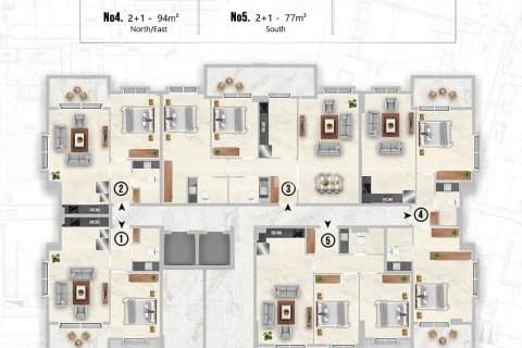 Продажа пентхауса  в Аланье, Анталье, Турция 2+1, 116м2, №190135 – фото 21