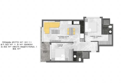 Dubleks daire   Alanya, Antalya, Türkiye №210101 - 23