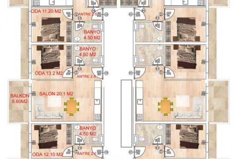 Penthäuser  in Mahmutlar, Antalya, Türkei Nr. 210105 - 12