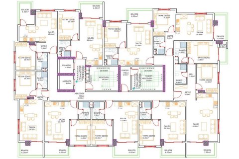 آپارتمان در  Mahmutlar ، ترکیه 50 متر مربع.  شماره 209163 - 20