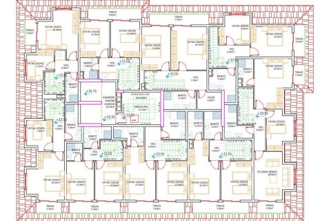 آپارتمان در  Mahmutlar ، ترکیه 50 متر مربع.  شماره 209163 - 18
