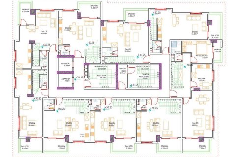 آپارتمان در  Mahmutlar ، ترکیه 50 متر مربع.  شماره 209163 - 19
