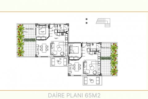 Apartment for sale  in Bodrum, Mugla, Turkey, 1 bedroom, 65m2, No. 194169 – photo 16