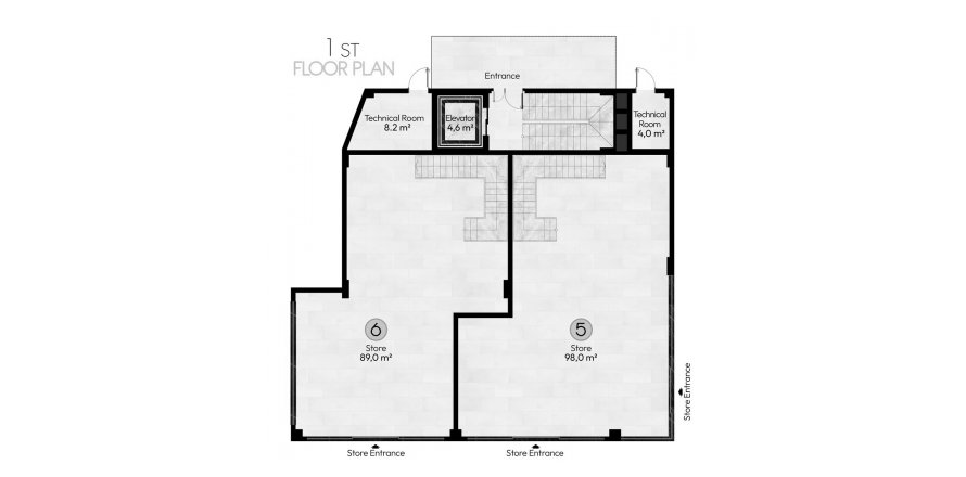 Floor plan «1R-54», studio in Eagle's Nest