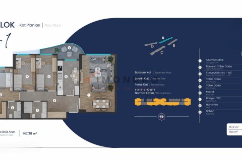 Продажа квартиры  в Пендике, Стамбуле, Турция 2+1, 96м2, №194297 – фото 22
