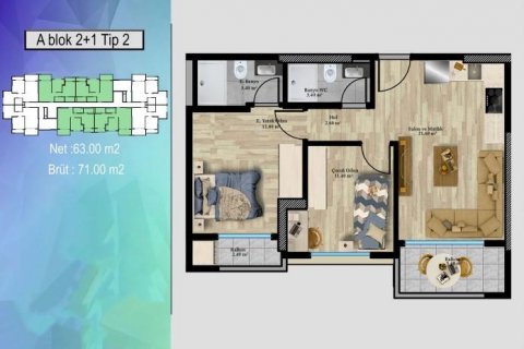 Wohnung  in Mersin, Türkei Nr. 112764 - 30