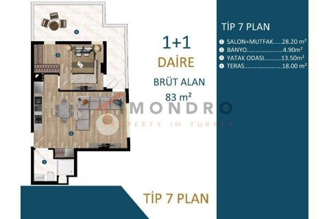 Продажа квартиры  в Кепезе, Анталье, Турция 2+1, 91м2, №191805 – фото 17