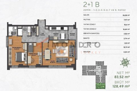Apartment for sale in Kâğıthane, Istanbul, Turkey, 2 bedrooms, 126m2, No. 151597 – photo 27