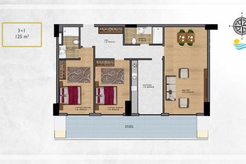 Takvåning  i Mahmutlar, Antalya, Turkiet Nr. 209059 - 10