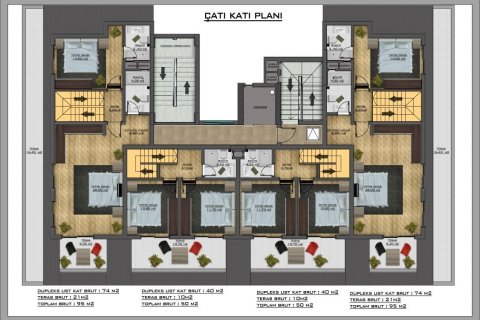 Продажа пентхауса в Каргыджаке, Аланье, Анталье, Турция 2 комн., 46м2, №207774 – фото 17