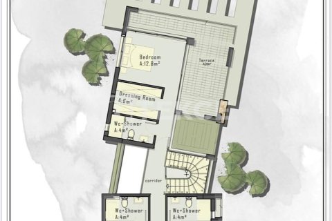 ویلا در  Girne ، ترکیه 3 خوابه ، 212 متر مربع.  شماره 44730 - 21