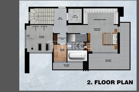 5+1 Villa  i Alanya, Antalya, Tyrkiet Nr. 146810 - 23
