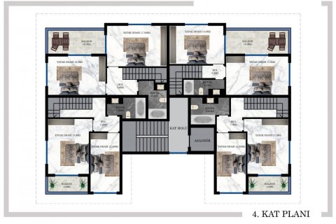 Продажа пентхауса в Джикджилли, Анталье, Турция 3 комн., 75м2, №208698 – фото 15