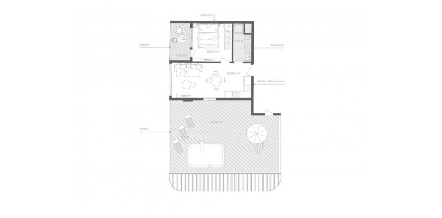 1+1 Apartment in Desire Antalya, Altintash, Antalya, Turkey No. 185014