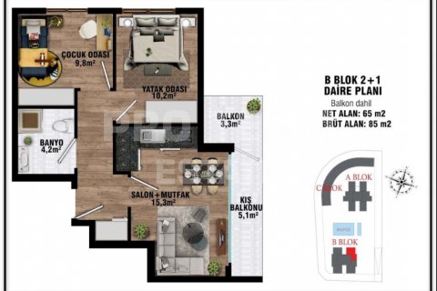 Wohnung  in Altintash, Antalya, Türkei Nr. 192016 - 13