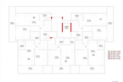 Продажа квартиры  в Аланье, Анталье, Турция 2 комн., 66м2, №210119 – фото 19