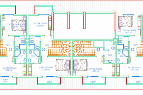 Takvåning i Avsallar, Antalya, Turkiet Nr. 210115 - 16