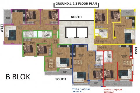 Продажа квартиры  в Аланье, Анталье, Турция 2 комн., 68м2, №207078 – фото 7