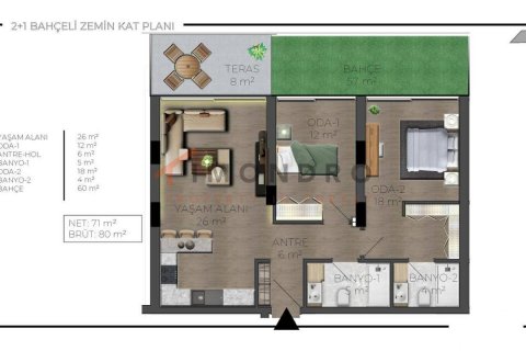 Apartment for sale  in Konyaalti, Antalya, Turkey, 2 bedrooms, 108m2, No. 184407 – photo 21