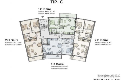 1+1 Penthouse  i Girne,  Nr. 190457 - 27