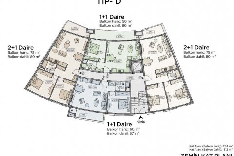 Apartment for sale  in Girne, Northern Cyprus, 1 bedroom, 64m2, No. 190456 – photo 30