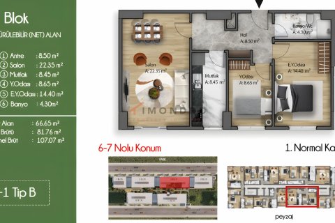 3+1 Wohnung  in Küçükçekmece, Istanbul, Türkei Nr. 193858 - 17