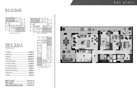 3+1 Leilighet i ALPİŞ LADEN HOUSE, Bursa, Tyrkia Nr. 190095 - 2