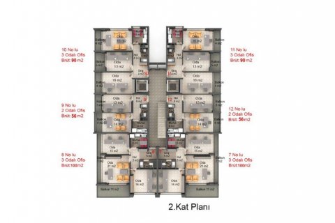 Продажа коммерческой недвижимости  в Аланье, Анталье, Турция, 90м2, №209862 – фото 11