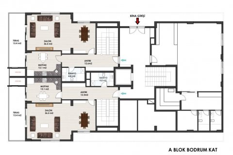 آپارتمان در  Oba ، ترکیه 135 متر مربع.  شماره 209863 - 14