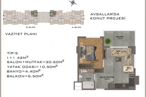 Takvåning  i Avsallar, Antalya, Turkiet Nr. 210064 - 29