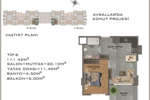 Takvåning  i Avsallar, Antalya, Turkiet Nr. 210064 - 30