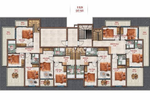 Продажа пентхауса в Аланье, Анталье, Турция 5+1, 191м2, №63452 – фото 18