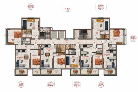 Продажа пентхауса  в Аланье, Анталье, Турция 2+1, 111м2, №60521 – фото 28