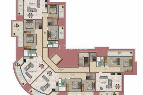 Продажа пентхауса  в Аланье, Анталье, Турция 2+1, 111м2, №60521 – фото 14