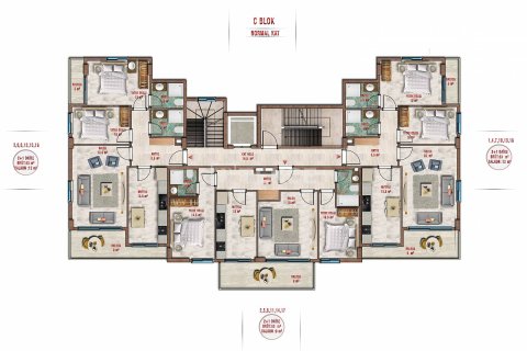 Продажа пентхауса  в Аланье, Анталье, Турция 2+1, 111м2, №60521 – фото 20