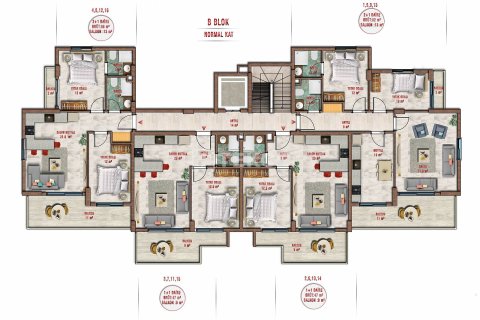 Продажа пентхауса  в Аланье, Анталье, Турция 2+1, 111м2, №60521 – фото 17