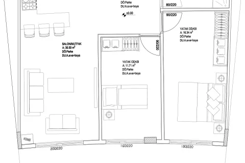 2+1 Wohnung in Aksu, Antalya, Türkei Nr. 189496 - 18