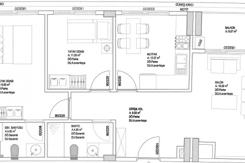 2+1 Lejlighed  i Aksu, Antalya, Tyrkiet Nr. 189494 - 18