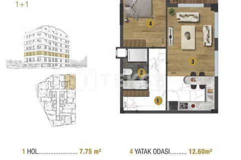 1+1 Leilighet  i Antalya, Tyrkia Nr. 150396 - 21