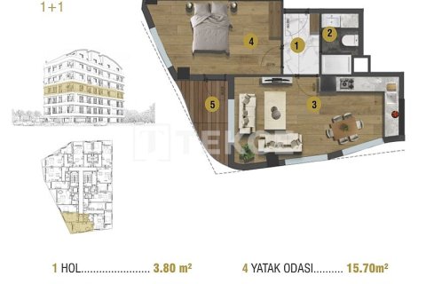 1+1 Leilighet  i Antalya, Tyrkia Nr. 150396 - 30
