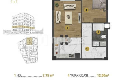 1+1 Leilighet  i Antalya, Tyrkia Nr. 150396 - 20